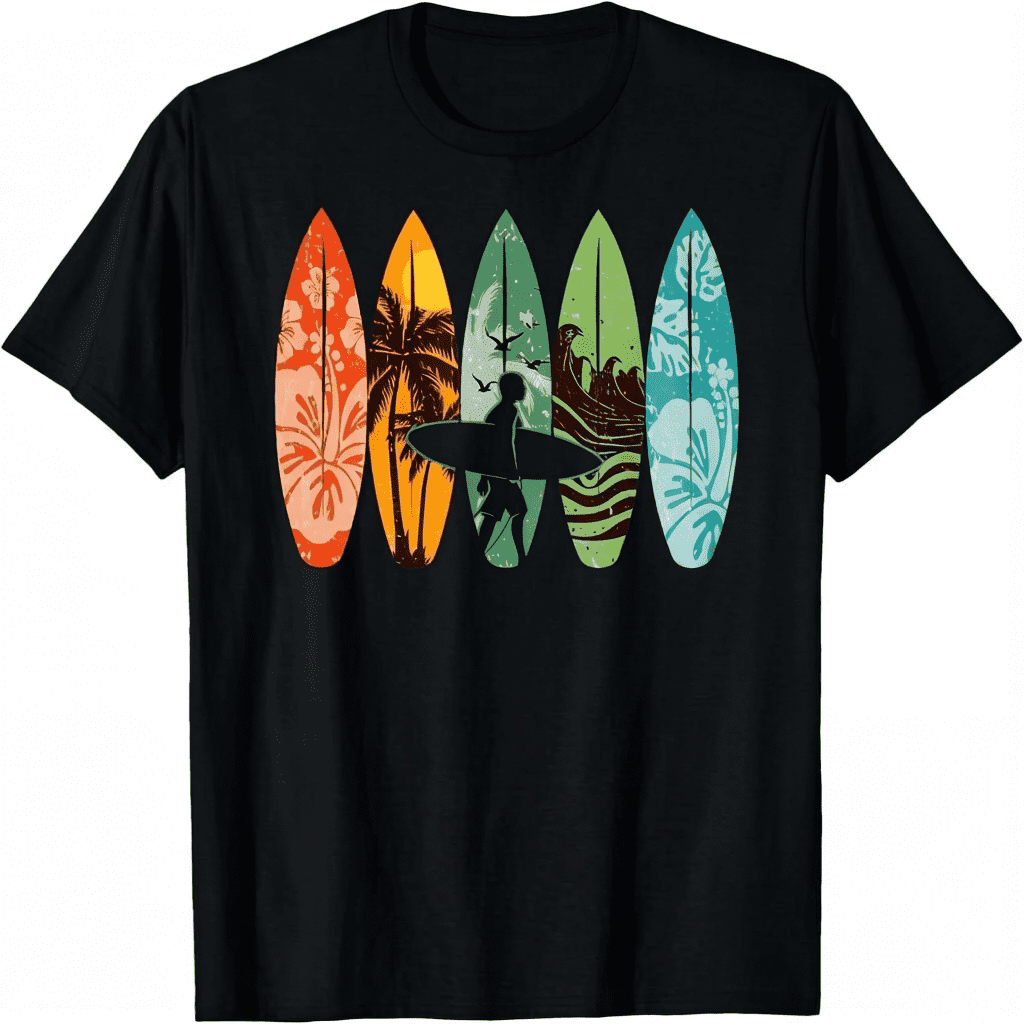 Surfboarder Hawaii Wave Surfing Surfboard Lover Beach Surfer T-Shirt