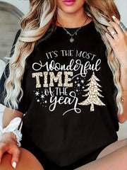 Women's Casual T-Shirt, Round Neck, Short Sleeved, Slightly Elastic Fabric, Regular Style, Comfortable Top for All Seasons Women Clothes