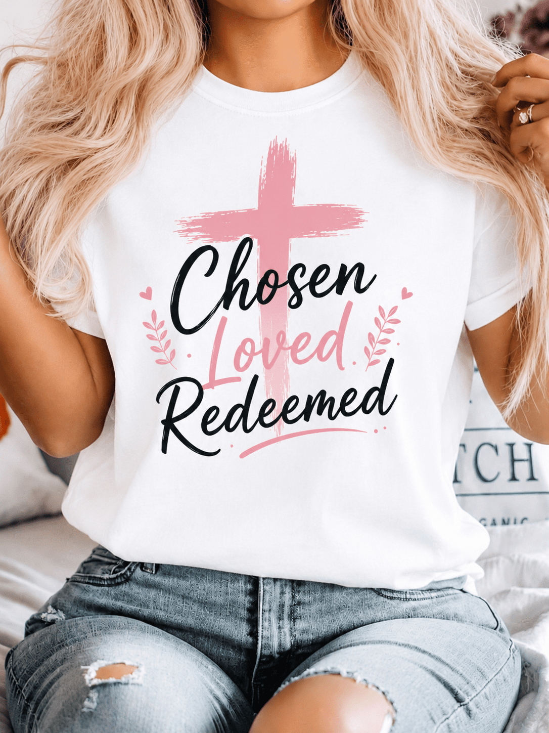 Women's Christian Cross Graphic T-Shirt, Inspirational Faith Print Crew Neck Short Sleeve Casual Tee for Everyday Wear