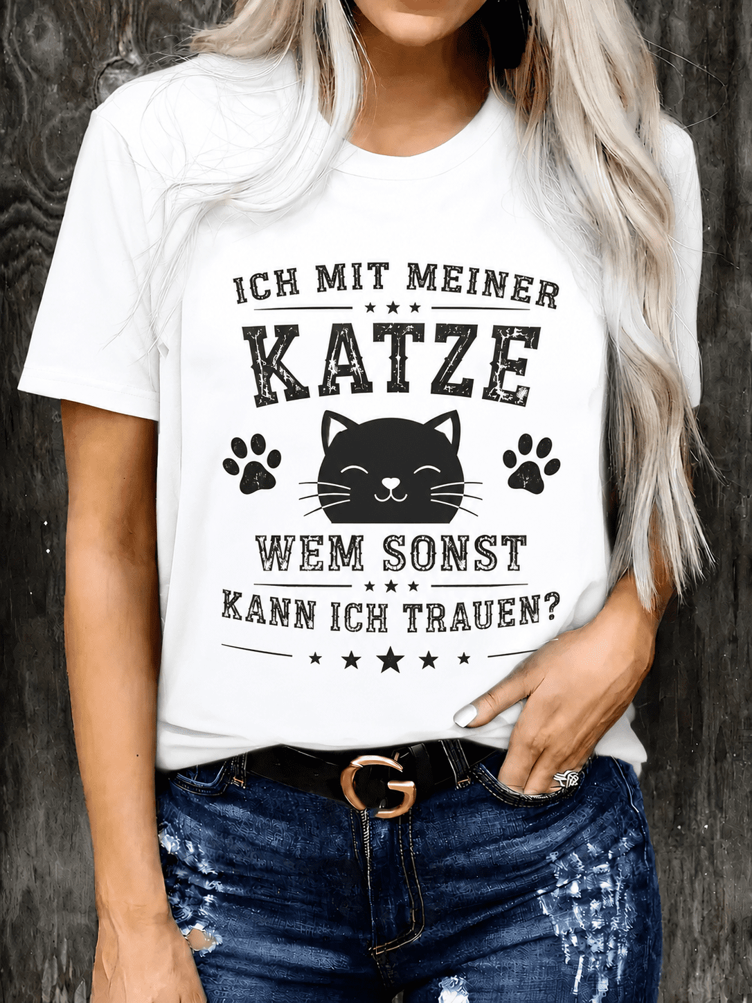 Women's Funny Cat Lover Graphic T-Shirt Cute Cat Print Casual Short Sleeve Crew Neck Tee