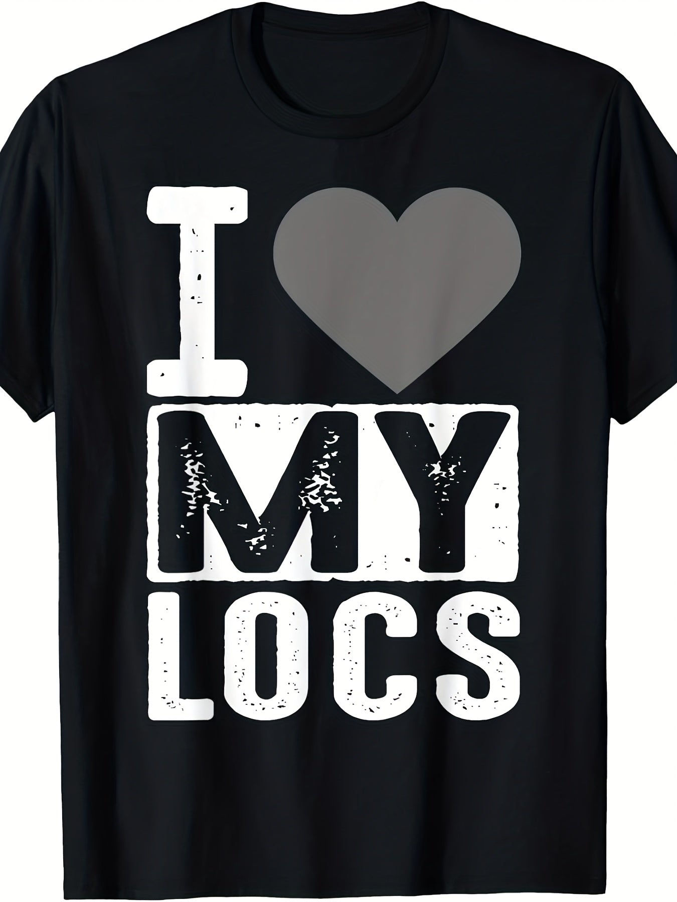I Love My Locs Graphic T-Shirt for Men & Women, Natural Hair Pride Tee, Dreadlocks Inspired Short Sleeve Crew Neck Casual Shirt, Gift for Loc Lovers
