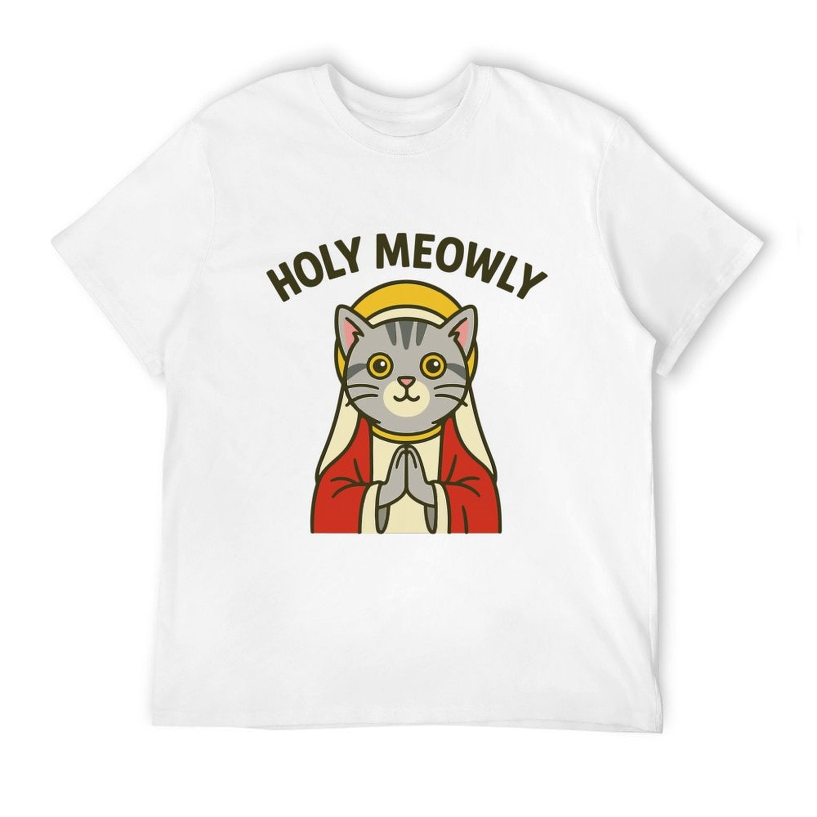 Graphic tee [holy meowly] funny t-shirt Unisex cat meme