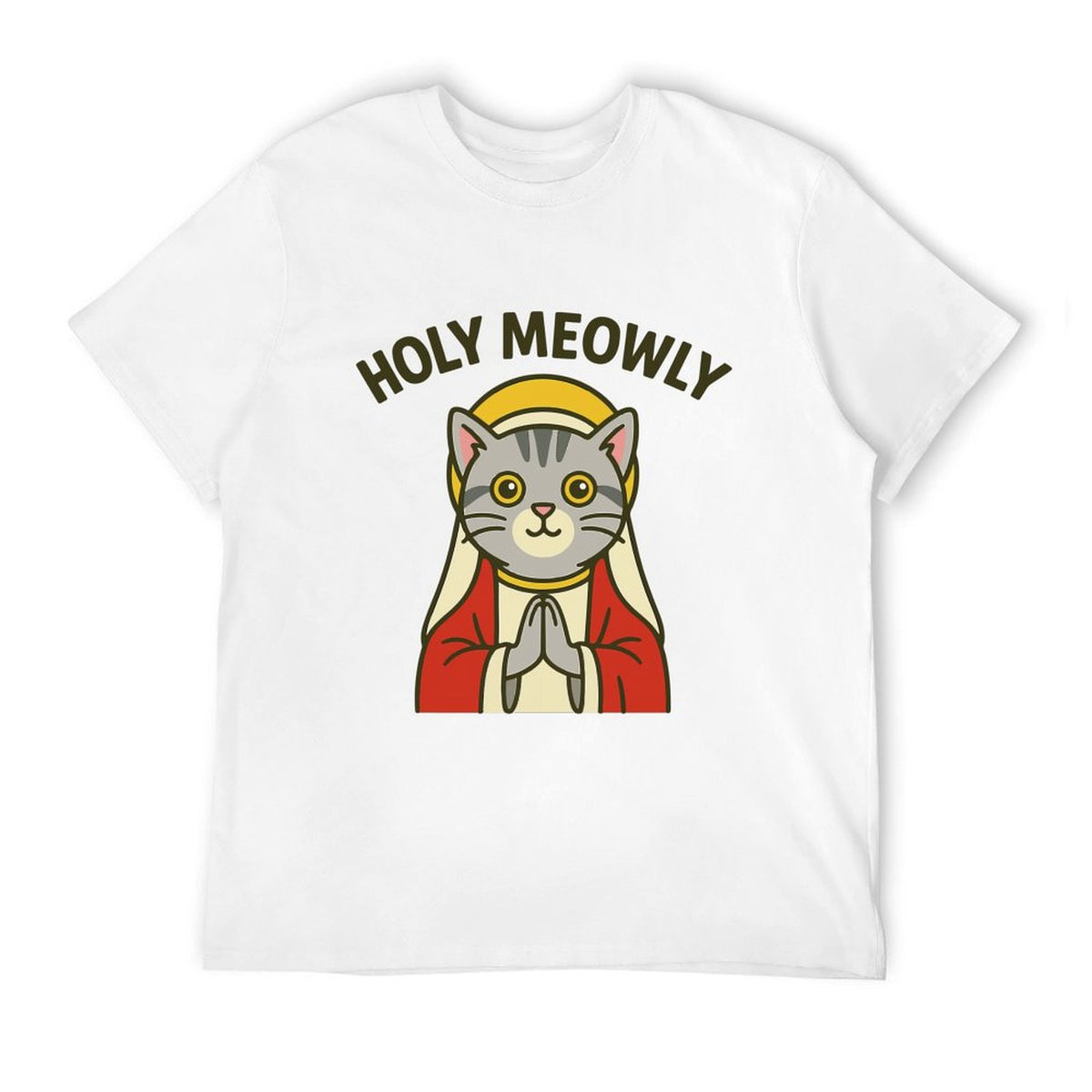 Graphic tee [holy meowly] funny t-shirt Unisex cat meme