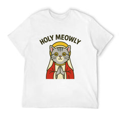 Graphic tee [holy meowly] funny t-shirt Unisex cat meme