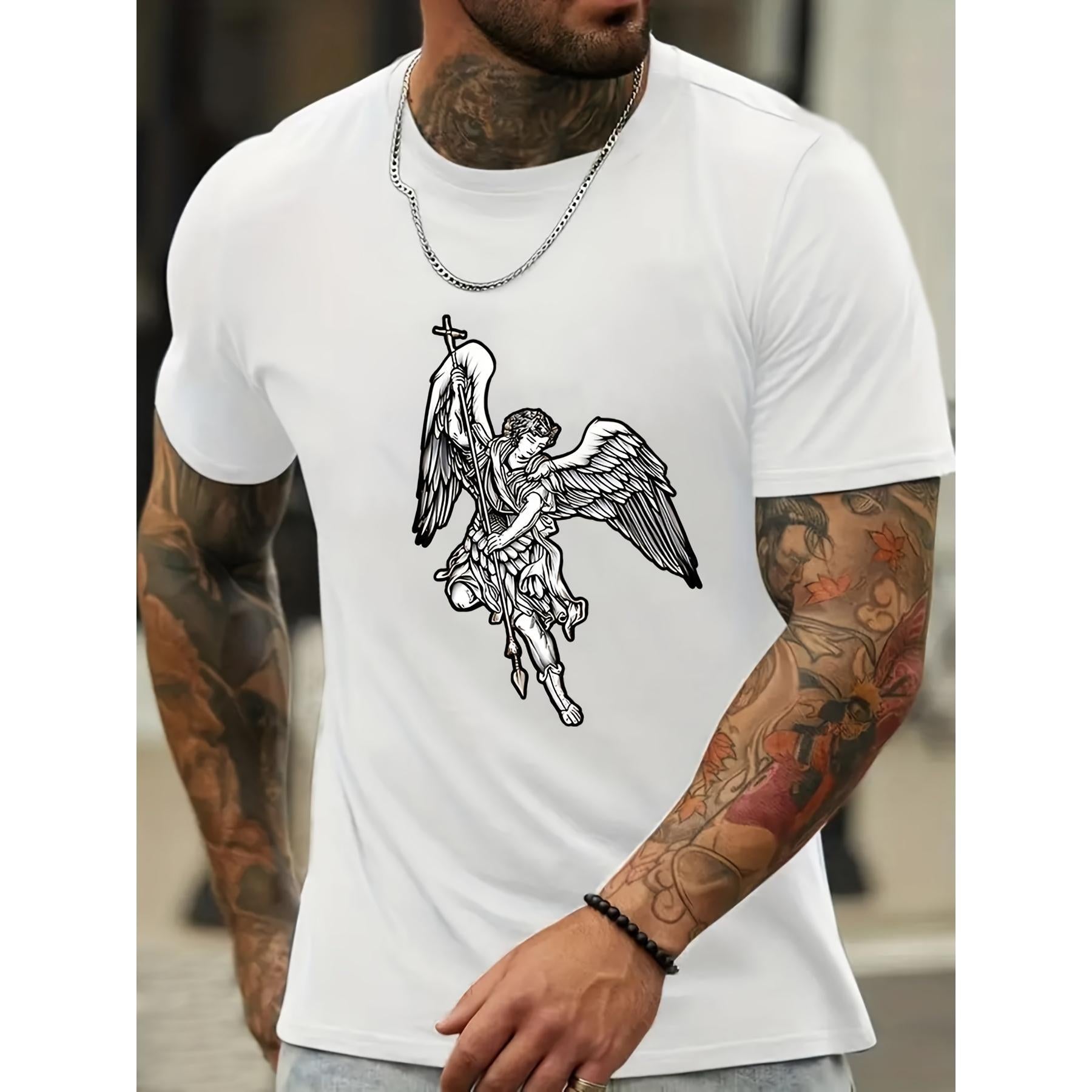 Summer Men'S Casual Stylish Short-Sleeve Print Round-Neck T-Shirt