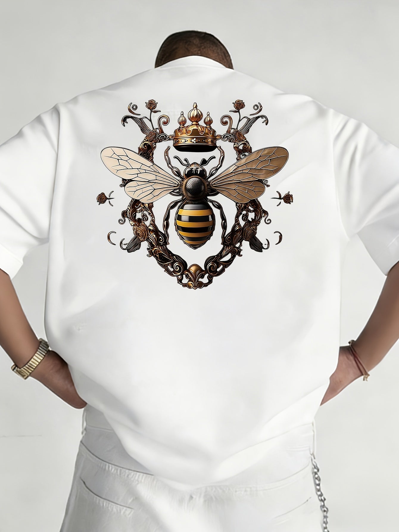 100% Cotton Printed Men's Vintage Graphic T-shirt Crew Neck Short Sleeve Casual T-shirt Men Clothing