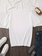 Women's Casual Short Sleeve T-Shirt with Autumn Maple Leaf Print & "Hello Autumn" Script