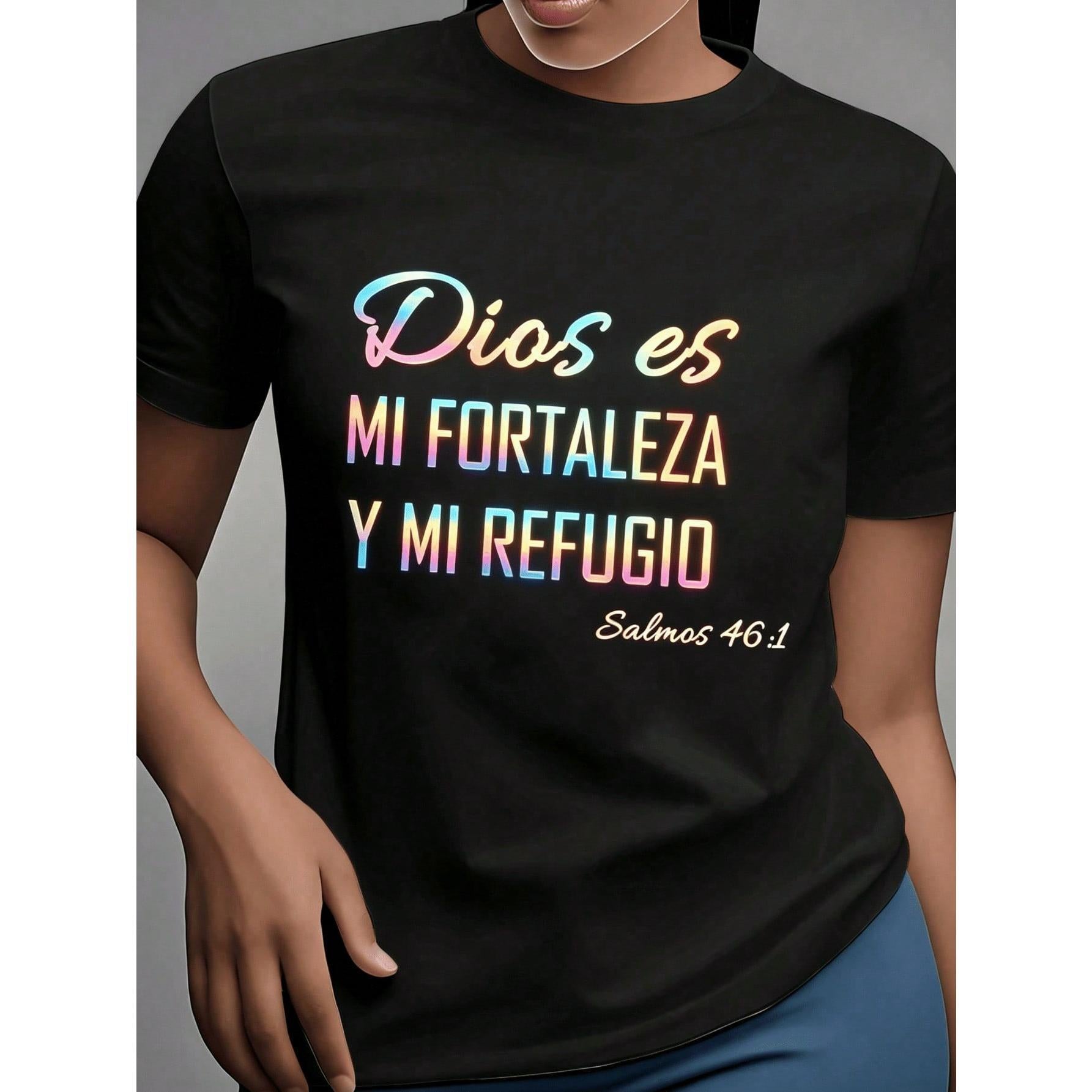 Oversized Women's T-Shirt Loose Fit Plain Print Biblical Verse Printed Summer Women's Casual-Shirt Short Sleeve Top - Urban Light Fashion