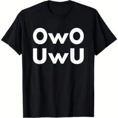 OwO UwU Anime Meme Emoticon T-Shirt
