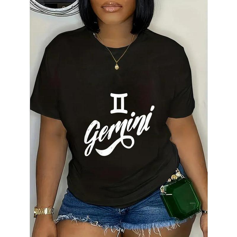100% Cotton Gemini Zodiac T-Shirt Casual Short Sleeve Shirt