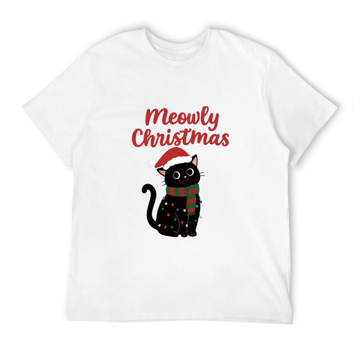 Graphic tee [Meowly christmas] funny t-shirt Unisex