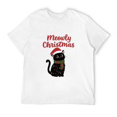 Graphic tee [Meowly christmas] funny t-shirt Unisex