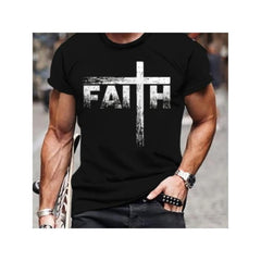 Faith Print Motivational Quote Graphic T-Shirt