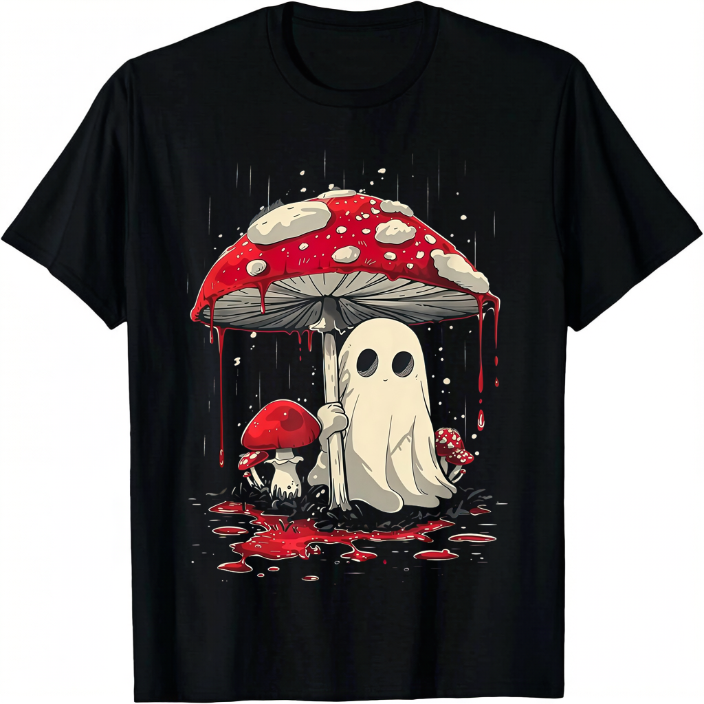 Halloween Shirt Ghost Mushroom Spooky T-Shirt