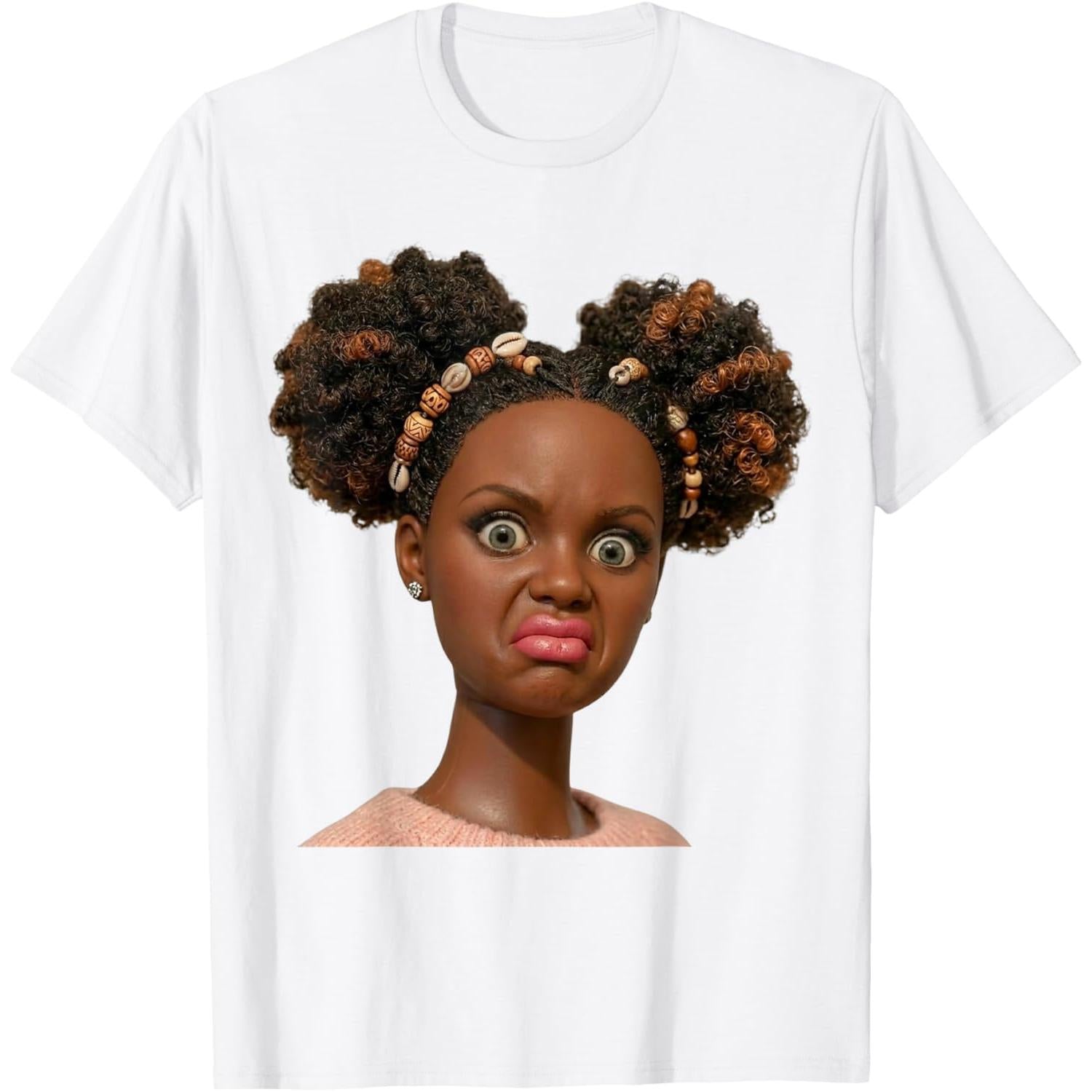 Funny Disgusting Doll face Meme Sarcastic Hilarious Gift Y2K T-Shirt