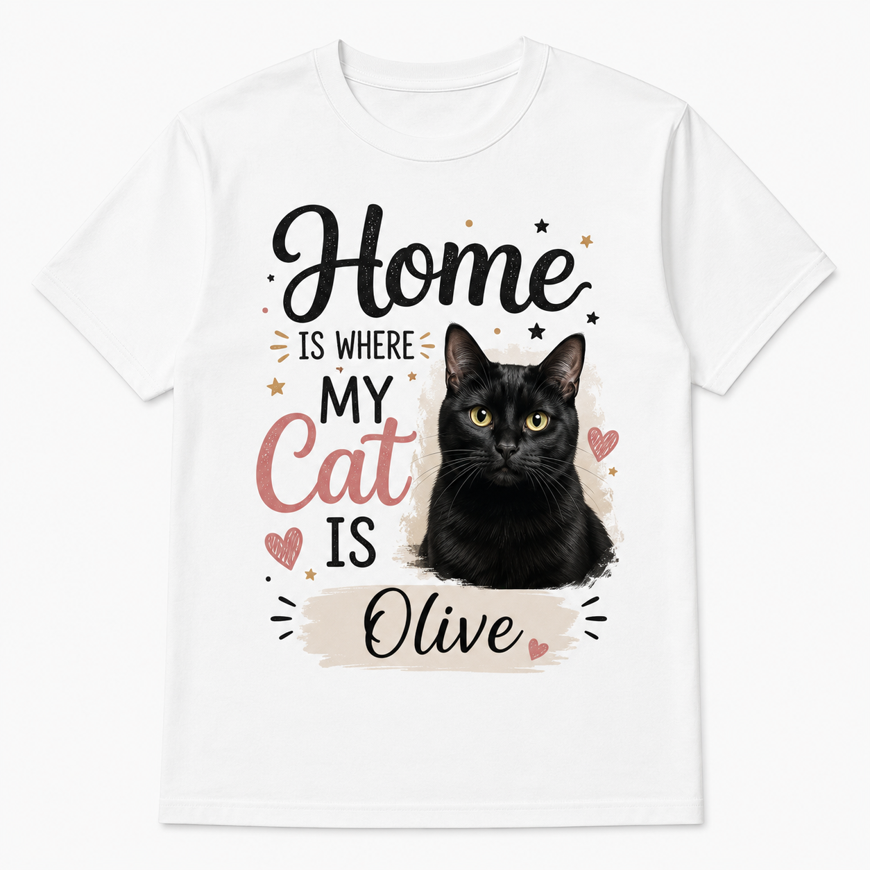 Custom Pet Photo T-Shirt Personalized Dog Cat Graphic Tee-1