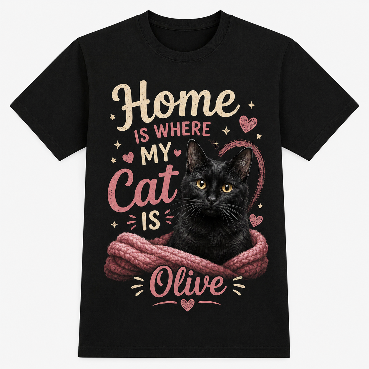 Custom Pet Photo T-Shirt Personalized Dog Cat Graphic Tee-1