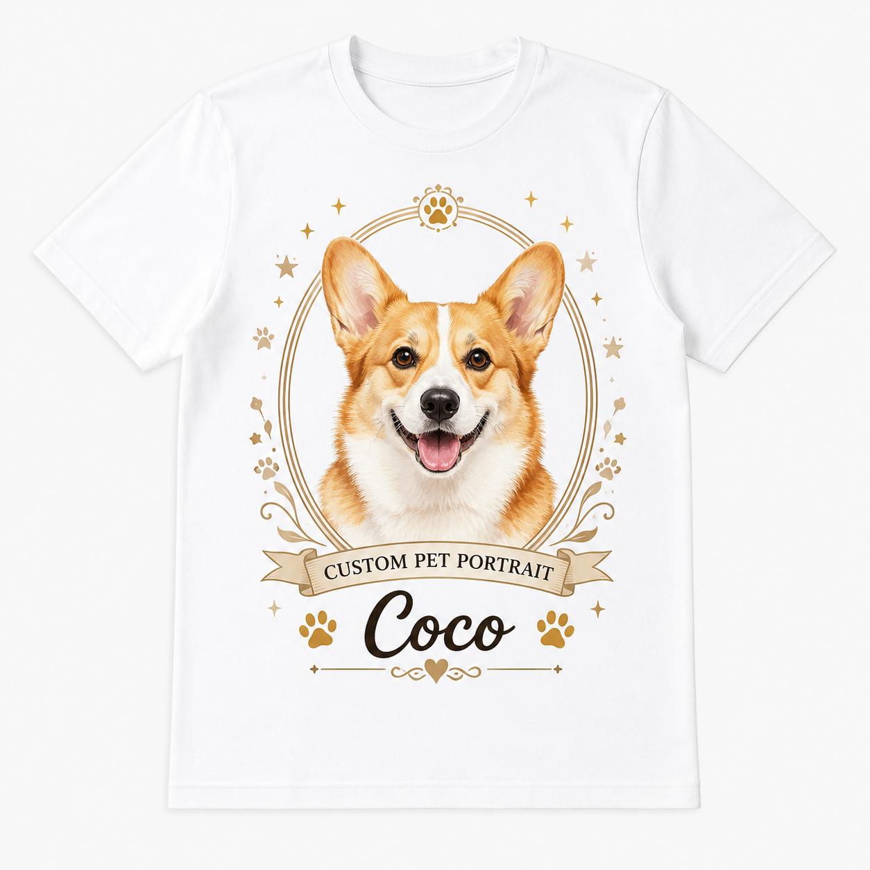 Custom Pet Photo T-Shirt Personalized Dog Cat Graphic Tee-03