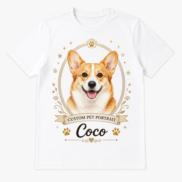 Custom Pet Photo T-Shirt Personalized Dog Cat Graphic Tee-03