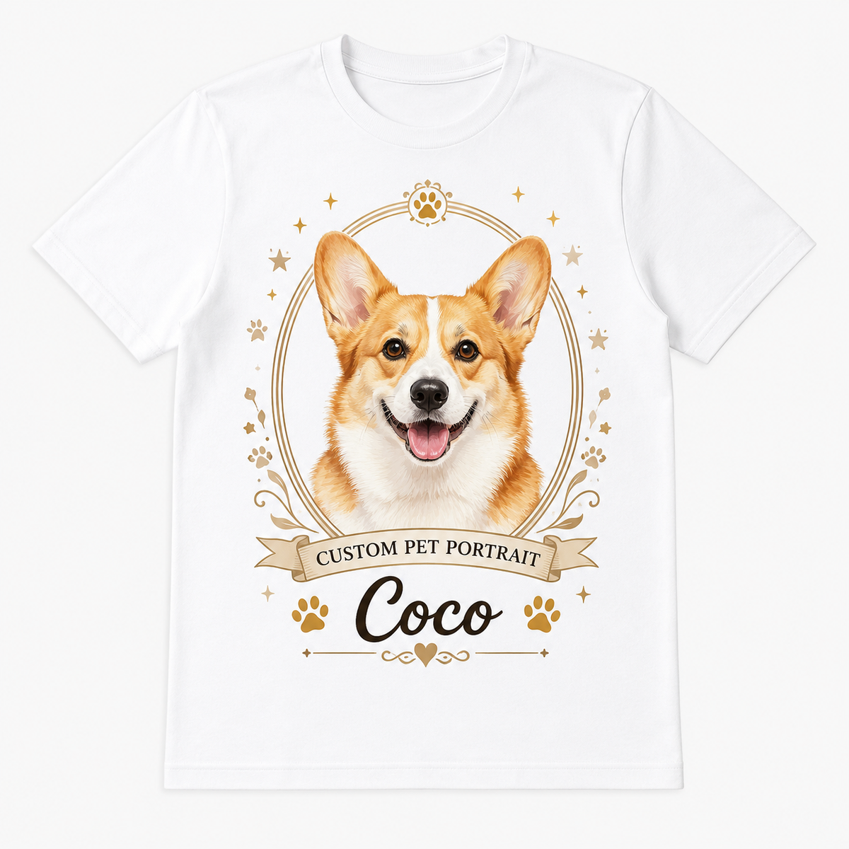Custom Pet Photo T-Shirt Personalized Dog Cat Graphic Tee-03