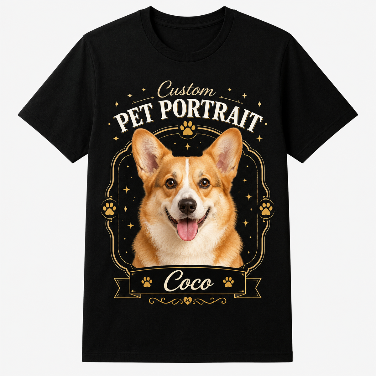 Custom Pet Photo T-Shirt Personalized Dog Cat Graphic Tee-03