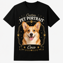 Custom Pet Photo T-Shirt Personalized Dog Cat Graphic Tee-03