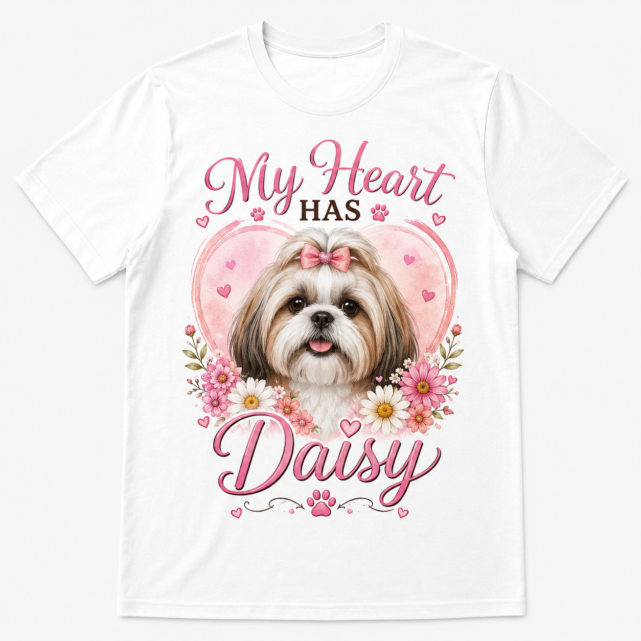 Custom Pet Photo T-Shirt Personalized Dog Cat Graphic Tee-04