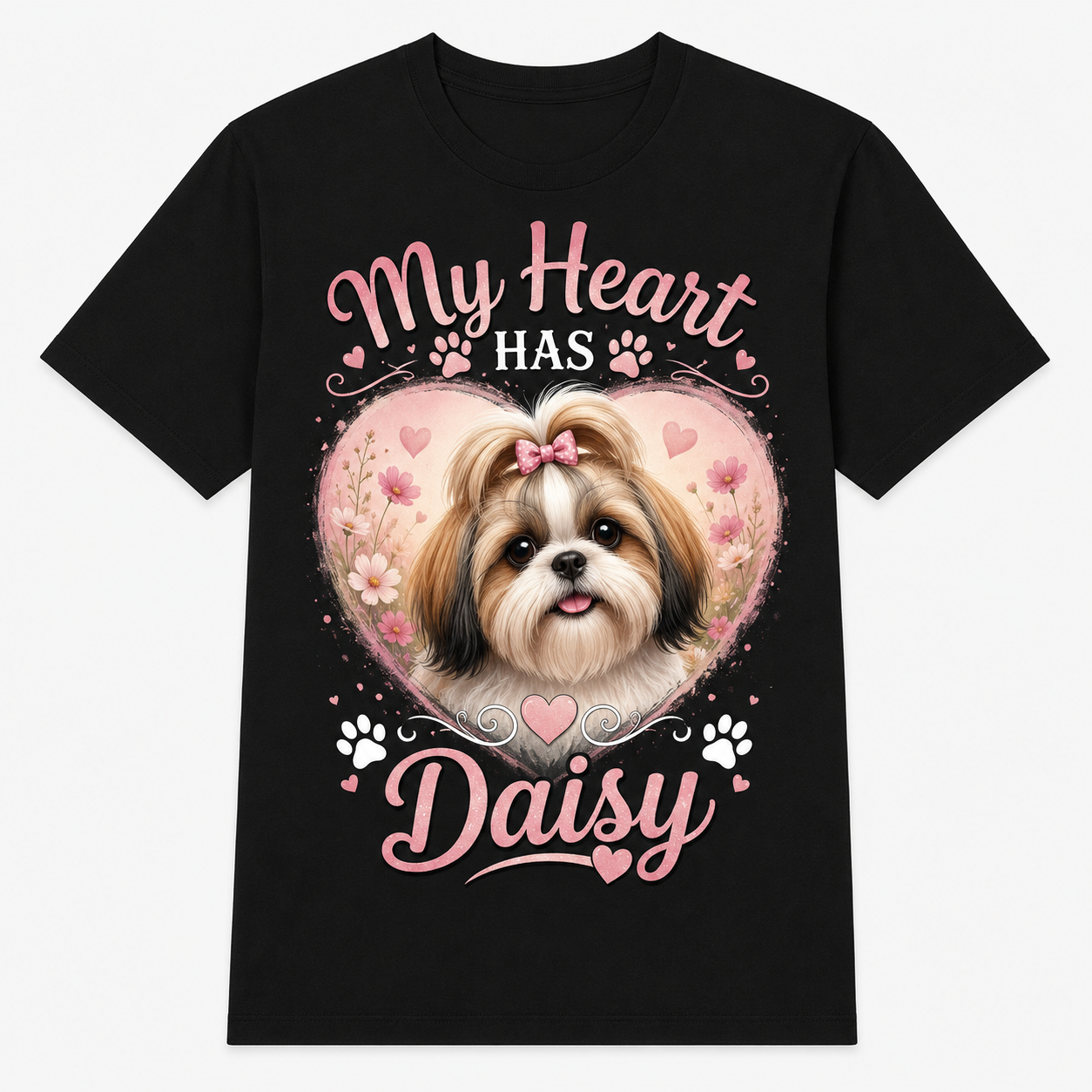 Custom Pet Photo T-Shirt Personalized Dog Cat Graphic Tee-04