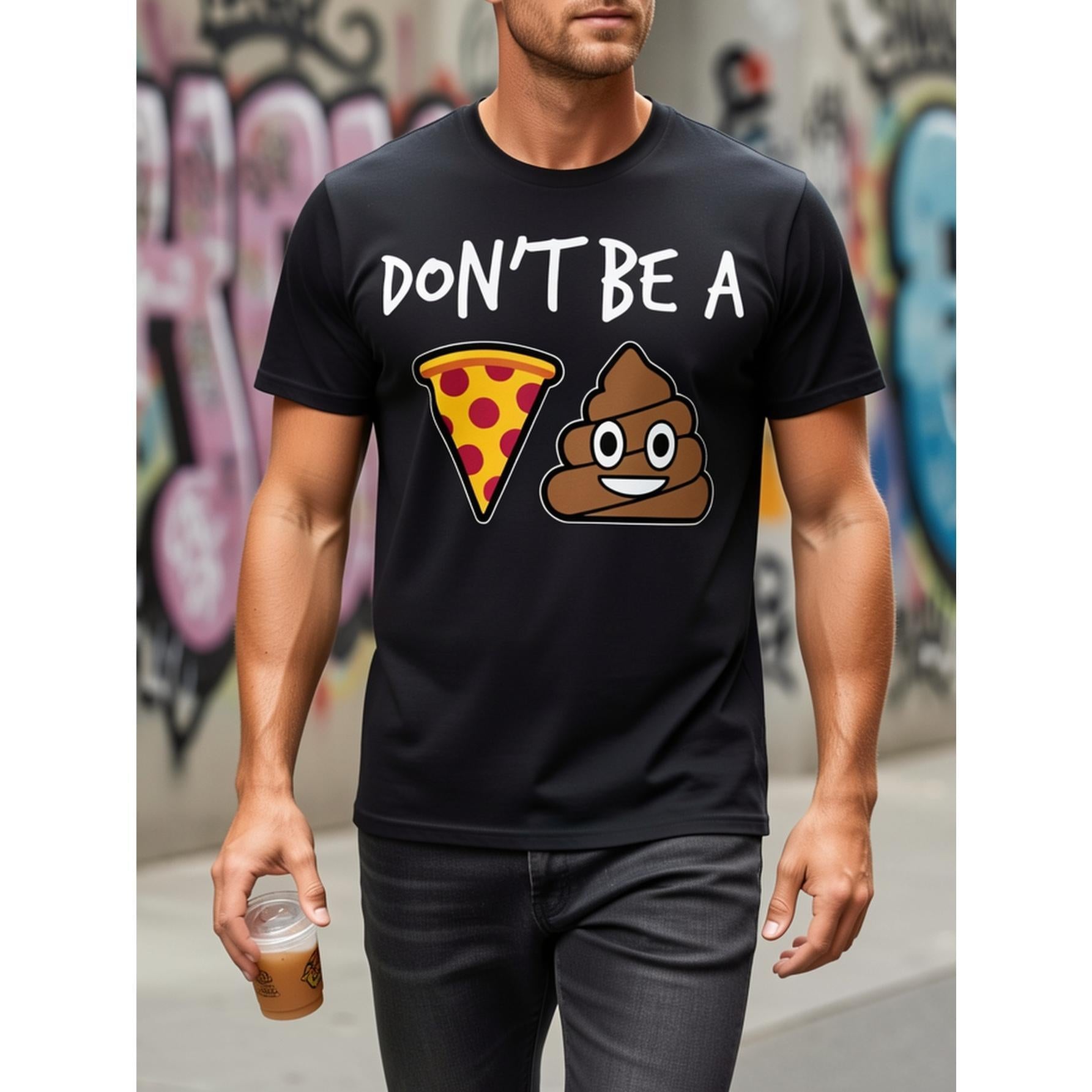 Pizza Lovers T-Shirt Round Neck 100% Cotton T-Shirt Short Sleeve Women Men Family T-Shirt Gift Funny T-Shirt Regular Fit Comfortable Stretch Fabric All-Season Wear Cotton T Shirts