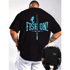 Fish On Fishing Sport Graphic Outdoor Catch Reel Angler Unisex Tee
