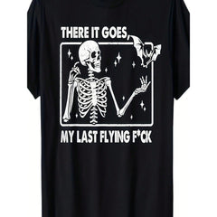My Last Flying Skeleton Funny Halloween T-Shirt