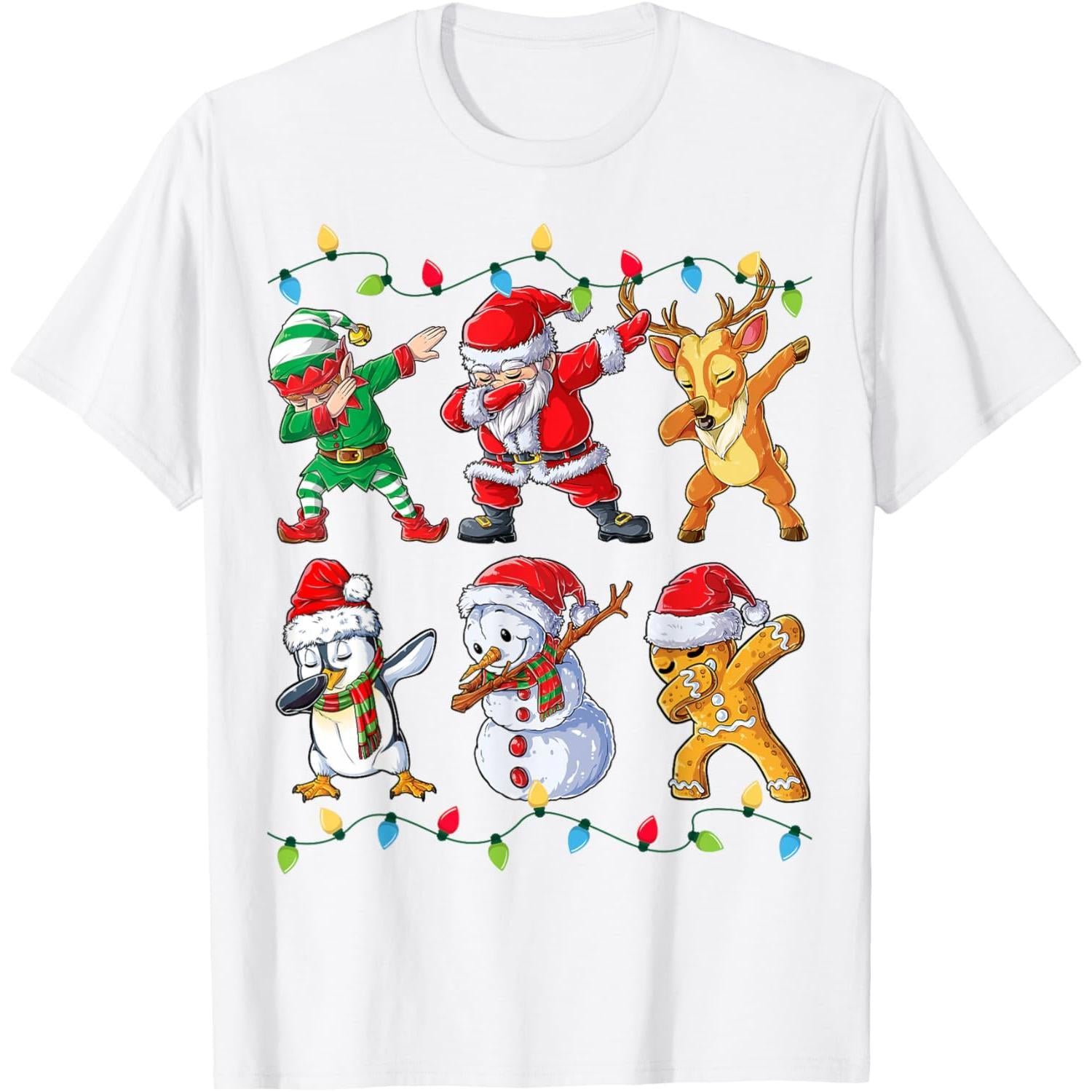 Dabbing Santa Elf Friends Christmas Xmas Dab T-Shirt