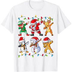 Dabbing Santa Elf Friends Christmas Xmas Dab T-Shirt