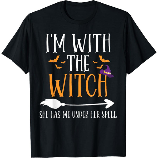 I'm With The Witch Funny Halloween T-Shirt