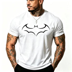 Minimalist Bat Graphic T-Shirt Black Streetwear Tee | Y2K Gothic Aesthetic | Casual Short Sleeve Unisex Top