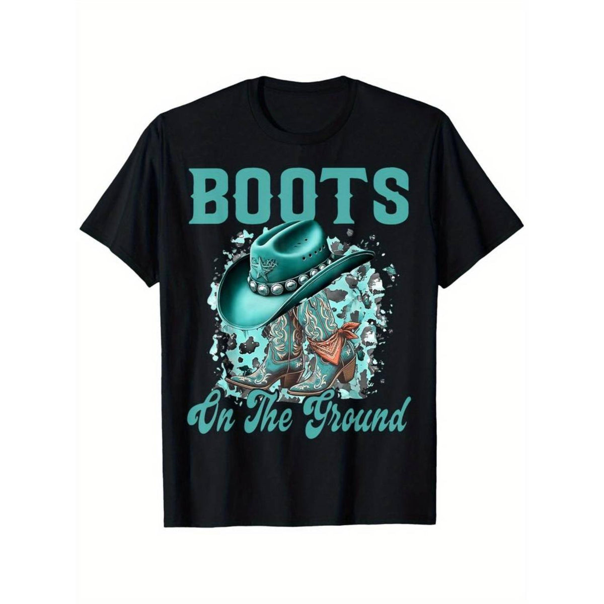 Western Cowboy Boot Graphic T-Shirt