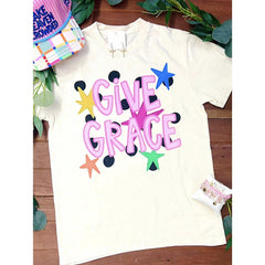Give Grace Shirt, Christian Graphic Tee, Faith Shirt Women, Cute Church Shirt, Inspirational Tee Christian Apparel Gift For Her Vacation Outfit Women