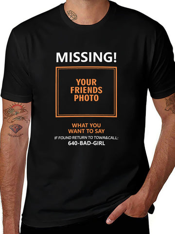 Diyanyone Party Prank T-Shirt – “My Hot XXXXXX Is Missing” Funny Joke Tee