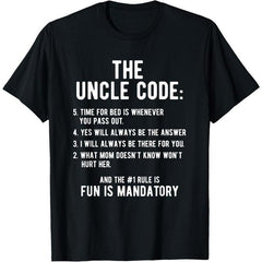 Funny The Uncle Code Cool T-Shirt