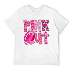"Pink Out" Graphic Shirt With Football And Bow Details T-Shirt