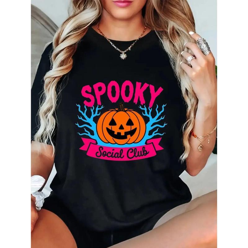Spooky Social Club Halloween Graphic T-Shirt