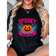 Spooky Social Club Halloween Graphic T-Shirt
