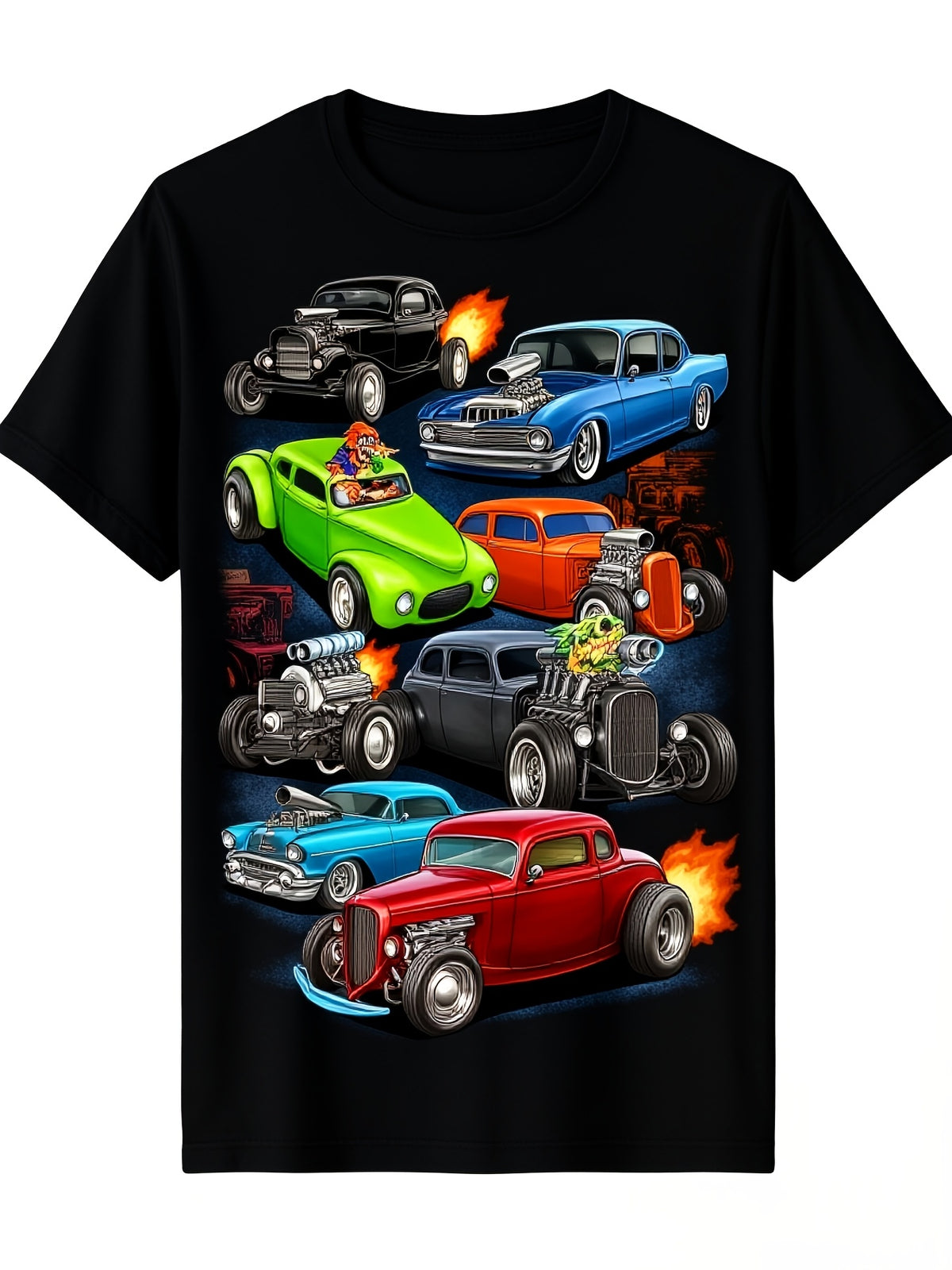 Car Madness Muscle Cars Classic Cars And Hotrods Cartoon T-Shirt