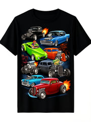Car Madness Muscle Cars Classic Cars And Hotrods Cartoon T-Shirt