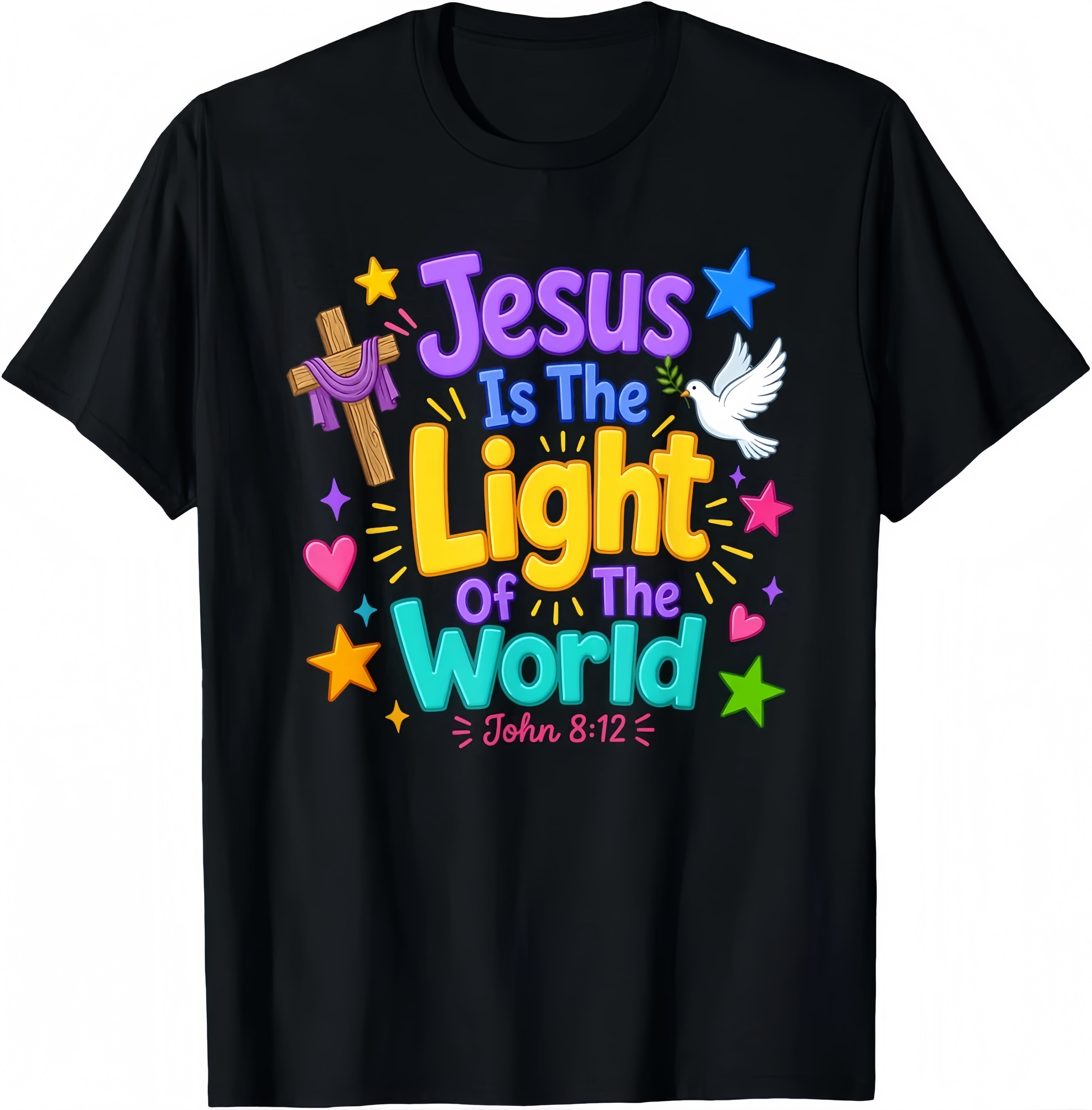 Jesus is The Light of The World John 8 12 VBS T-Shirt
