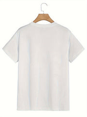 Plus Size Men's Pattern Printed Inner Layer T-Shirt Summer Short Sleeve Top Lining, PLUS SIZE