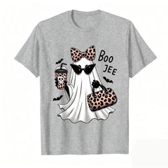 Boo-Jee Ghost Shirt, Leopard Ghost Tee, Ghost Coffee Shirt, Funny Fall Shirt, Girly Halloween Gift, Boojee Shirt, Gift Idea For Women Best Friend