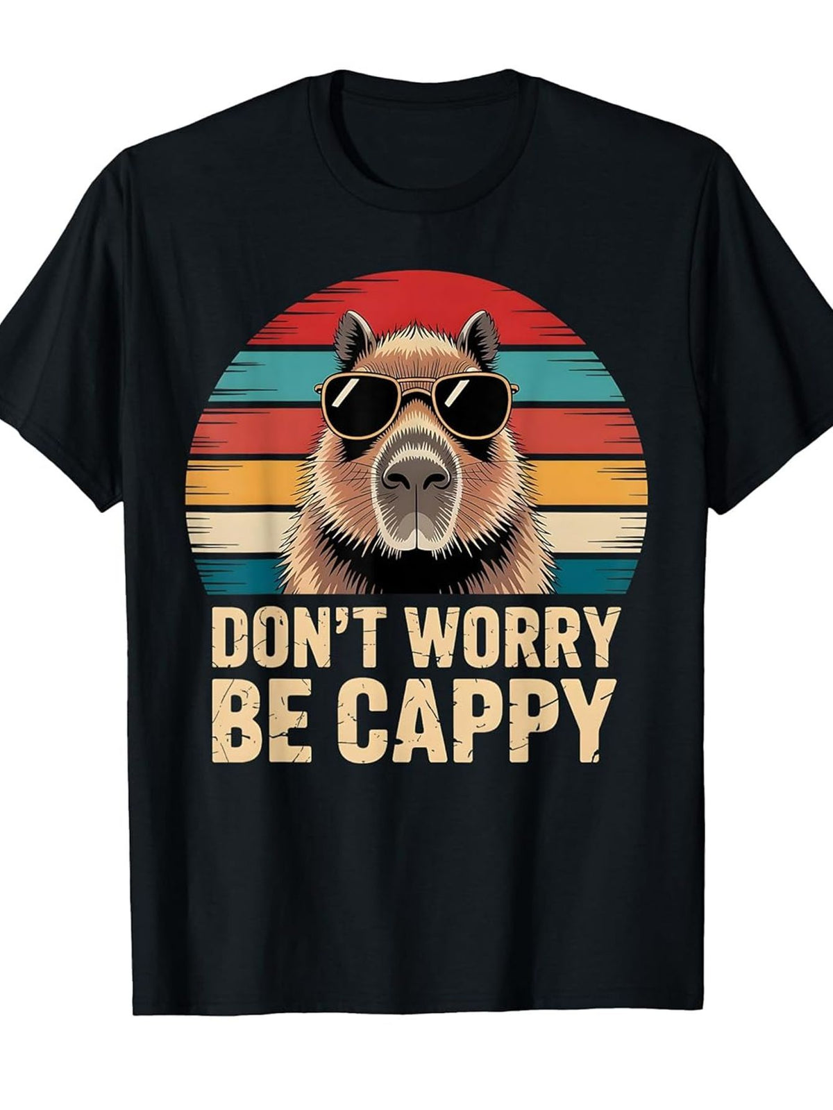 Humorous Capybara Don'T Stress, Be a Capy Capybara Vintage Tee