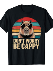 Humorous Capybara Don'T Stress, Be a Capy Capybara Vintage Tee