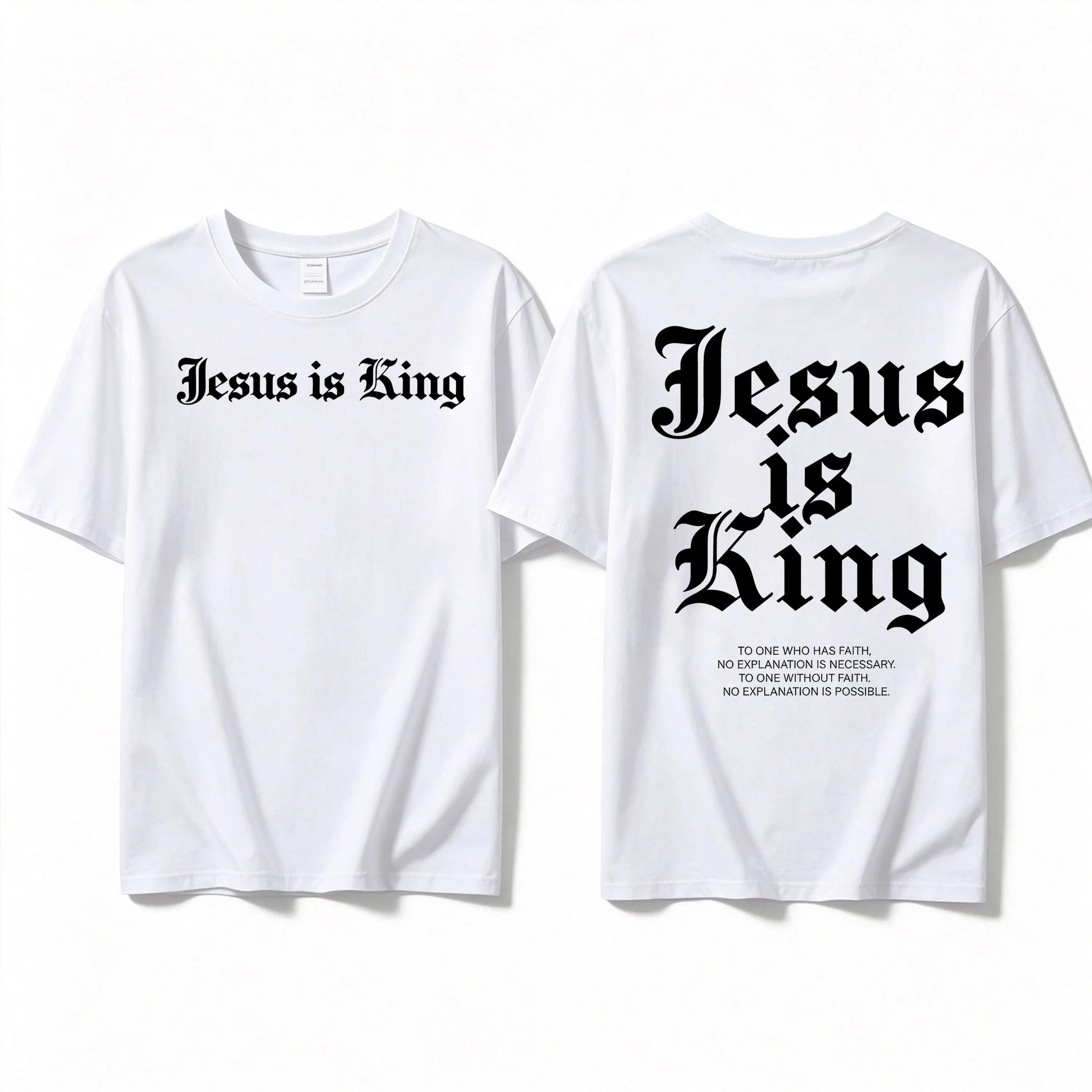 Jesus Is King Retro -Men's Casual Round Neck Short Sleeve Shirt, Perfect Choice For Summer Outing.